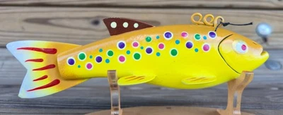 Fish Decoy  NFDA Donated  Brad Lange Brown Trout  spearing decoy  ice fishing - Image 1 of 4