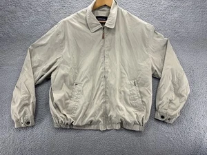 London Fog Jacket Mens XL Gray Full Zip Lightweight Windbreaker Classic Coat - Picture 1 of 9