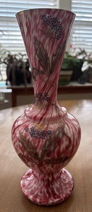 Jarrón vintage de vidrio con salpicaduras decoración esmaltada - Imagen 1 de 5