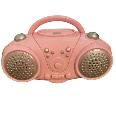 American Girl Muñeca Radio Boom Caja Reproductor de CD Accesorio Musical Rosa Funciona Foto 1 de 4