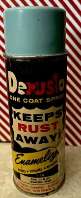 Vintage Derusto  Paper Label Spray Paint Can w/Cap, Damaged Label, GRAFFITI - Image 1 of 4