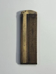 Lufkin No. 886 Boxwood 12" Foldable Brass Ruler w/Caliper Made in England - Picture 1 of 6