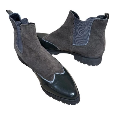 Geox Verde Oliva Gamuza y Cuero Brogue Oxford Botines Talla 41 EE. UU. 10.5 Foto 1 de 4