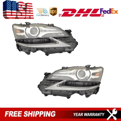 For Lexus GS450h Headlight Driver or Passenger Side | Pair LED 2016 2017 2018 - Image 1 of 4
