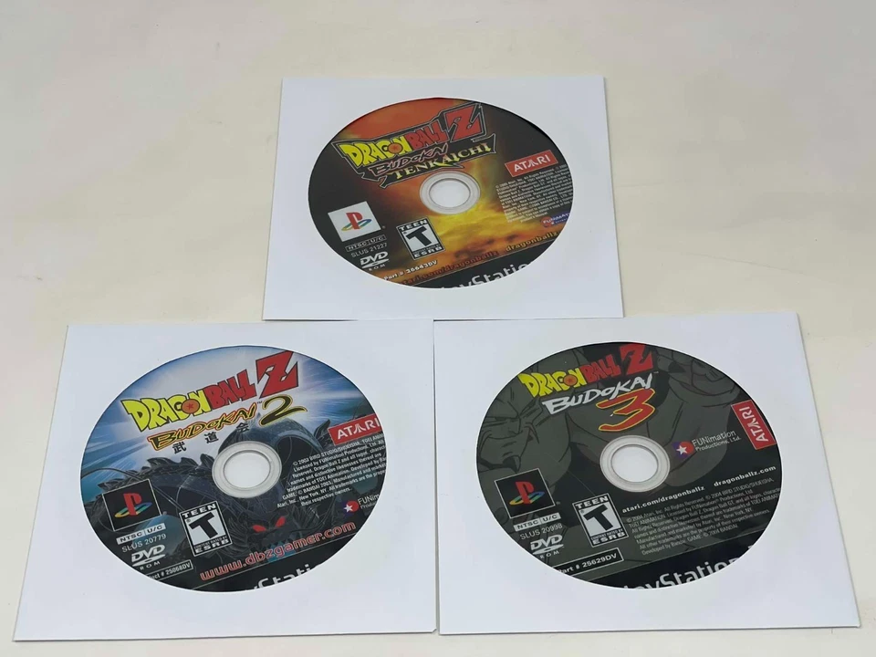 Dragon Ball Z Budokai 2 & 3 and budokai Tenkaichi Bundle For PS2 - Image 1 of 1
