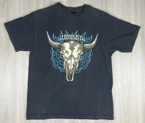 Vintage 90s Harley Davidson T Shirt Downtown Seattle Medium Front/Back Graphic - Picture 1 of 11
