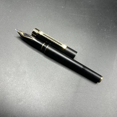 Pluma Estilográfica Sheaffer Targa Tamaño Completo Negro Mate Oro 14k Plumín Ancho  Foto 1 de 4