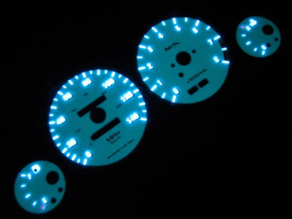 Matrix For 1995 1996 1997 Nissan Maxima Indiglo & Reverse White Face Glow Gauges - image 1 of 1