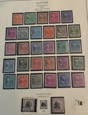 Collection Us Mint Used  On Pages 1938 Presidential Issue 1938 S/sheet Set N187 - Image 1 of 4