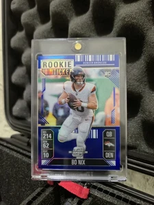 2024 Panini Optic Contenders - Bo Nix Blue Prizm #62 Rookie /99 SP Denver RC - Picture 1 of 2