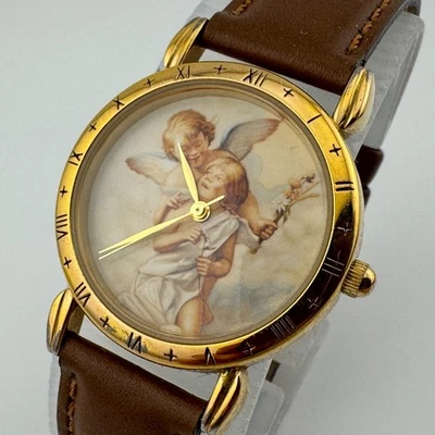 Relic Angle of Love Quartz Watch Women Gold Tone Leather Japan Analog New Batter - Image 1 of 4