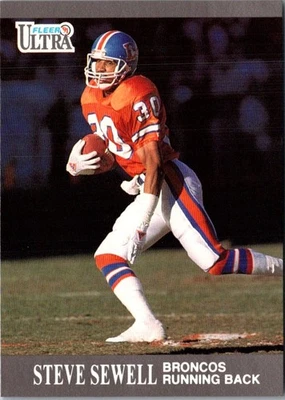 1991 Ultra Steve Sewell #40 Denver Broncos Football Card - Image 1 of 2