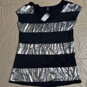 Rue 21 schwarz und silber Glitzer Top Größe XL - Bild 1 von 7