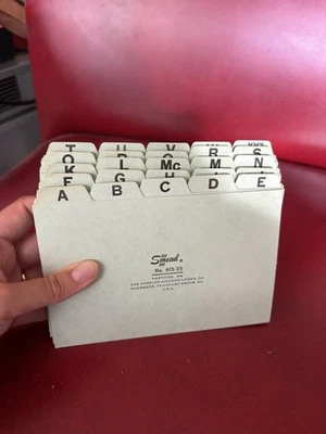 Smead Top Tab Library File 4x6 Cards ABCs Daily Vintage Green Board 615-25 Retro - Image 1 of 4