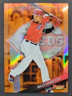 Billy Hamilton 2015 Bowman's Best Orange Refractor Cincinnati Reds #'d 11/25 - Изображение 1 из 2