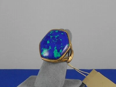 ANILLO LLAMATIVO AZURITA BRONCE GENUINO BARSE Piedra Talla 8 BANDR01AZ8B $88 Foto 1 de 3