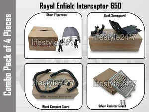 4 PCS ACCESSORIES COMBO PACK CP-9 Genuine Royal Enfield Interceptor 650 - Imagen 1 de 8
