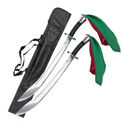 Espada Doble 32" Ancha Hoja de Aluminio Kung Fu Tai Chi Chino Artes Marciales Foto 1 de 4