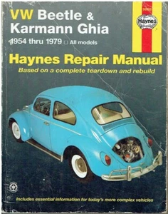 VW BEETLE 1200 1300 1302 1303 1500 1600 KARMANN GHIA 1954-79 OWNER REPAIR MANUAL - Picture 1 of 1