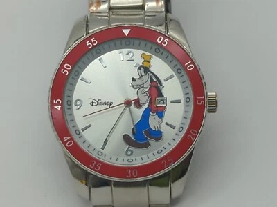Disney vintage Goofy date 43MM LARGE Mens Watch RED RING - Image 1 of 4