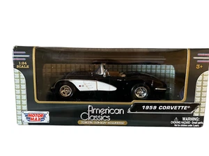 Motormax American Classics Black Chevrolet Corvette Convertible 1959  1/24 - Picture 1 of 1