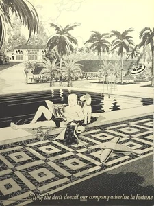 Glückswerbung Executive Lifestyle Carl Becker Kunst Vintage Print Ad 1932 - Bild 1 von 2
