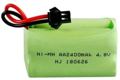 VERDE UNICO-PULITO-POWER Batteria NiMH da 4,8 V 2400 mAh per modelli RC | Connettore SM 2P con cavo US...