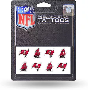 Tampa Bay Buccaneers 8-Pack Waterless Temporary Tattoos - Picture 1 of 2