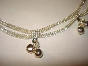 Jingle Jangle Bells 4~ Strand Chain Sweater Dress Clip Guard - Picture 1 of 3