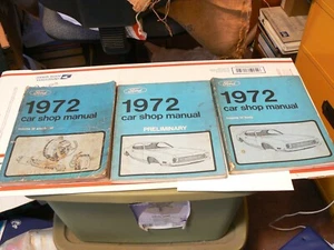 1972 Ford Car Service Shop Manuals/ Volume 3 & 4 and Preliminary Manual - Bild 1 von 3