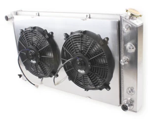 For 1983-1990 87 89 Chevy Caprice C30 3Row Aluminum Radiator+Electric Fan+Shroud - Picture 1 of 14