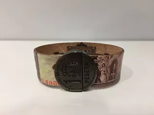 Bracciale - Banconote E Monete 1 PESETA - Cien Pesetas - Taglia 17 Cm - Foto 1 di 6