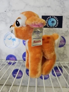 VTG Plush Bambi Plush 7" New with Tags, Walt Disney, Disneyworld Rare, See Pics! - Picture 1 of 8