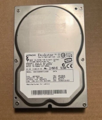 Lenovo 80GB 7200 RPM SATA 3.5" HDD 40Y9028  40Y9034 Hitachi 0A32074 - Image 1 of 2