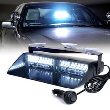16 LED Roof Windshield Strobe Light Interior Emergency Warning Hazard - White