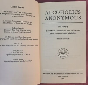 AA Alcoholics Anonymous - 3rd Edition (PB 1988) - Picture 1 of 8