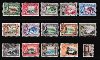 Dominica 1938-40 KGVI Daily Series SG#99-109 Juego Usado Fino A747 Foto 1 de 4