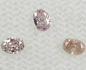 0,23 Ct (3 Pezzi) Magnifico Ovale (Mix MM) DIAMANTE ROSA ARGYLE NATURALE NON TRATTATO - Foto 1 di 5