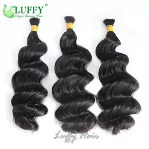 Bulk Hair Human Hair For Braiding Loose Deep Wave Bulk Hair Extensions For Braid - Picture 1 of 10