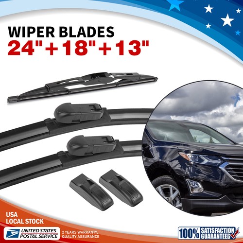 Front+Rear Wiper Blades Set All Season Highly clean 24"18"13" 3PCS Top