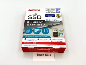 BUFFALO Ultra Compact Portable SSD 1TB USB3.2 SSD-PST1.0U3-BA JAPAN UNUSED - Picture 1 of 7