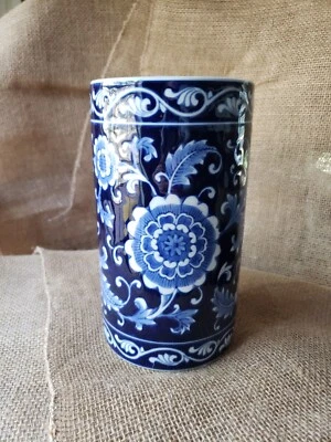 Porta utensilios florero floral azul cobalto y blanco mandarina Pier 1 Imports Foto 1 de 4