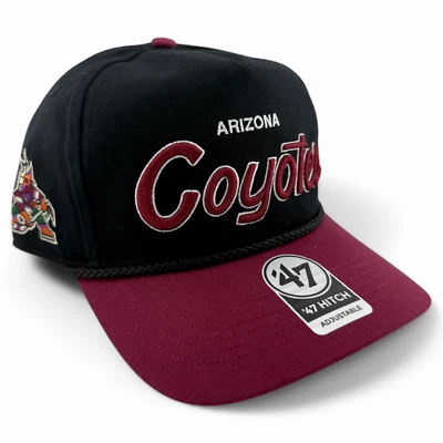 '47 Brand Arizona Coyotes NHL Team Script NHL Maroon Hitch Rope Snapback Hat Cap - Image 1 of 4
