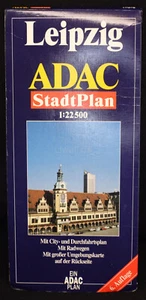 Leipzig ADAC Stadtplan 1:22500 Faltkarte Mit Umgebungskarte - Bild 1 von 2