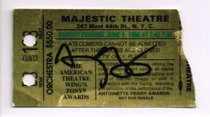 1996 Jonathan Larson Tony Award RENT Broadway Programm SIGNIERTES Ticket Anthony Rapp - Bild 1 von 3