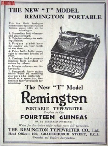 REMINGTON 'T Model' Portable Typewriter Advert #2 : Original Small 1930 Print AD - Picture 1 of 1