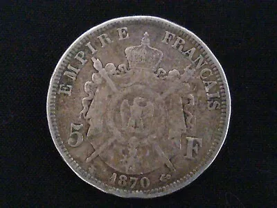 1870 5 Franc Coin - Image 1 of 2