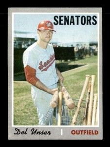 1970 Topps #336 Del Unser Washington Senators  VG-EX Baseball Card *D713