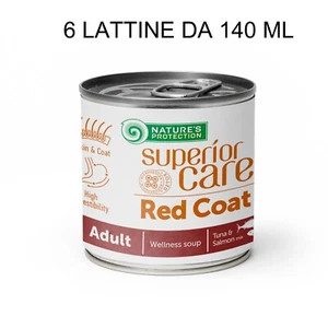 6 Lattine * 140 ml Nature's protection UMIDO RED DOG SOUP - tonno e salmone - Foto 1 di 5