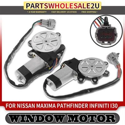 2x Motores de ventana delanteros izquierda y derecha para Nissan Máxima Pathfinder Infiniti I30 I35 QX4 Foto 1 de 4